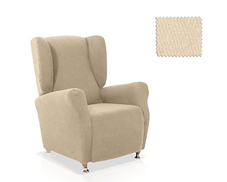Husse für Ohrensessel Minerva Grösse 1 Sitzer, Standardgröss Farbe Elfenbein (mehrere Farben verfügbar)