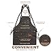 Aspen Workwear | Heavy Duty Waxed Canvas Shop Apron with Neck and Shoulder Relief – Adjustable up to XXL - Apron for Men & Women