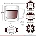 15 oz Glass Coffee Mugs - Set of 2 - Clear Double Wall Glasses - Insulated Glassware With Handle - Large Espresso Latte Cappuccino or Tea Cup by Eparé