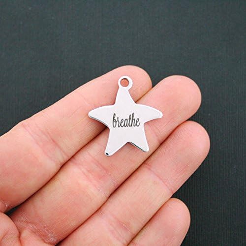 Breathe Stainless Steel Charms Starfish - Quantity Options - WC824 Jewelry Making Supply Pendant Bracelet DIY Crafting by Wholesale Charms