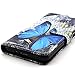 Ivy Soft TPU Synthetic Leather Flip Wallet Case with Built-in Kickstand and Card Slot for Galaxy Grand Prime G530H/DS - Blue Butterfly