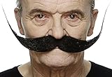 Mustaches Self Adhesive Fake Mustache, Novelty, Large Dali Black False Facial Hair, Costume Accessory for Adults, Black Color