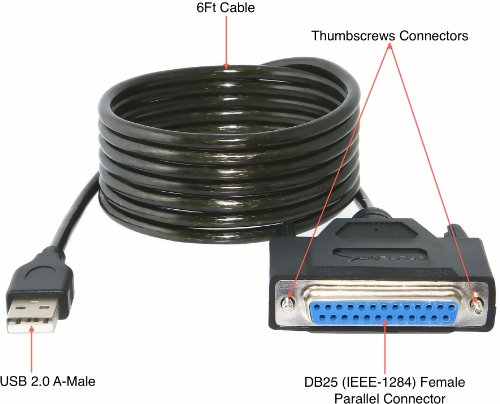 1 Sabrent+IEEE+1284+THUMBSCREWS+Connectors+CB+DB25