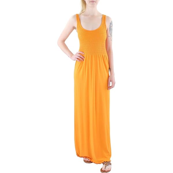 Amazon.com: Fame and Partners Womens The Caspian Pleated Sleeveless Maxi Dress  Orange 10 : Clothing, Shoes & Jewelry
