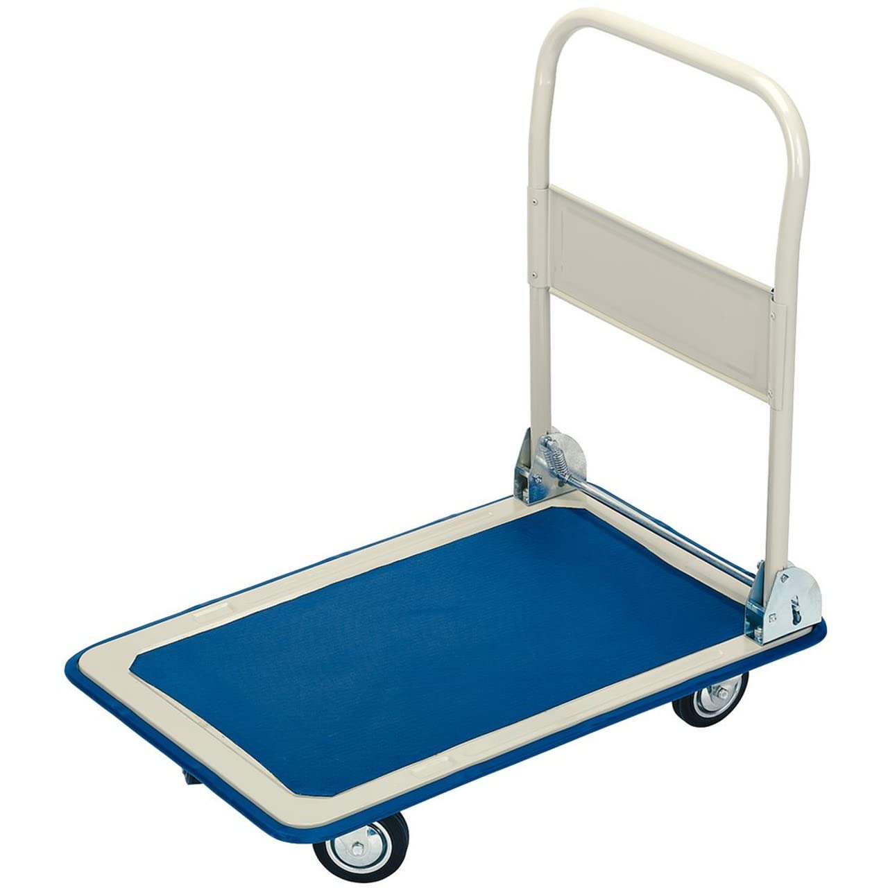 Draper 44005 Platform Trolley with Folding Handle,Blue, 150kg, 630mm x 480mm x 850mm