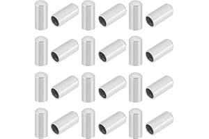 UNICRAFTALE About 100pcs Stainless Steel Cord Ends 3mm Inner End Caps Terminators Cord Finding Round Leather Cord Buckle Column End for Jewelry Making