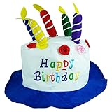 Funny Party Hats Felt Birthday Hat Cake with Candles Party Hats Unisex