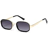 SOJOS Trendy Rectangle Polarized Sunglasses for Women Men,Retro Square Shades Chic Sun Glasses SJ1291