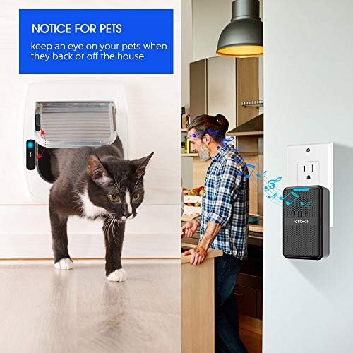 STECHRO Wireless Door Chime, 1 Door Alarm Contact Sensor with