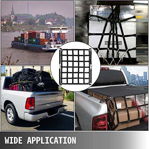 Mophorn 82" x 50" Cargo Net with SHooks, Truck Bed Cargo Net Capacity