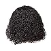 Inkach Afro Bob Wig for Black Women Short Kinky Curly Full Wigs Heat Resistant Synthetic Fiber Hair African Women Female Side Part Wig (Black)