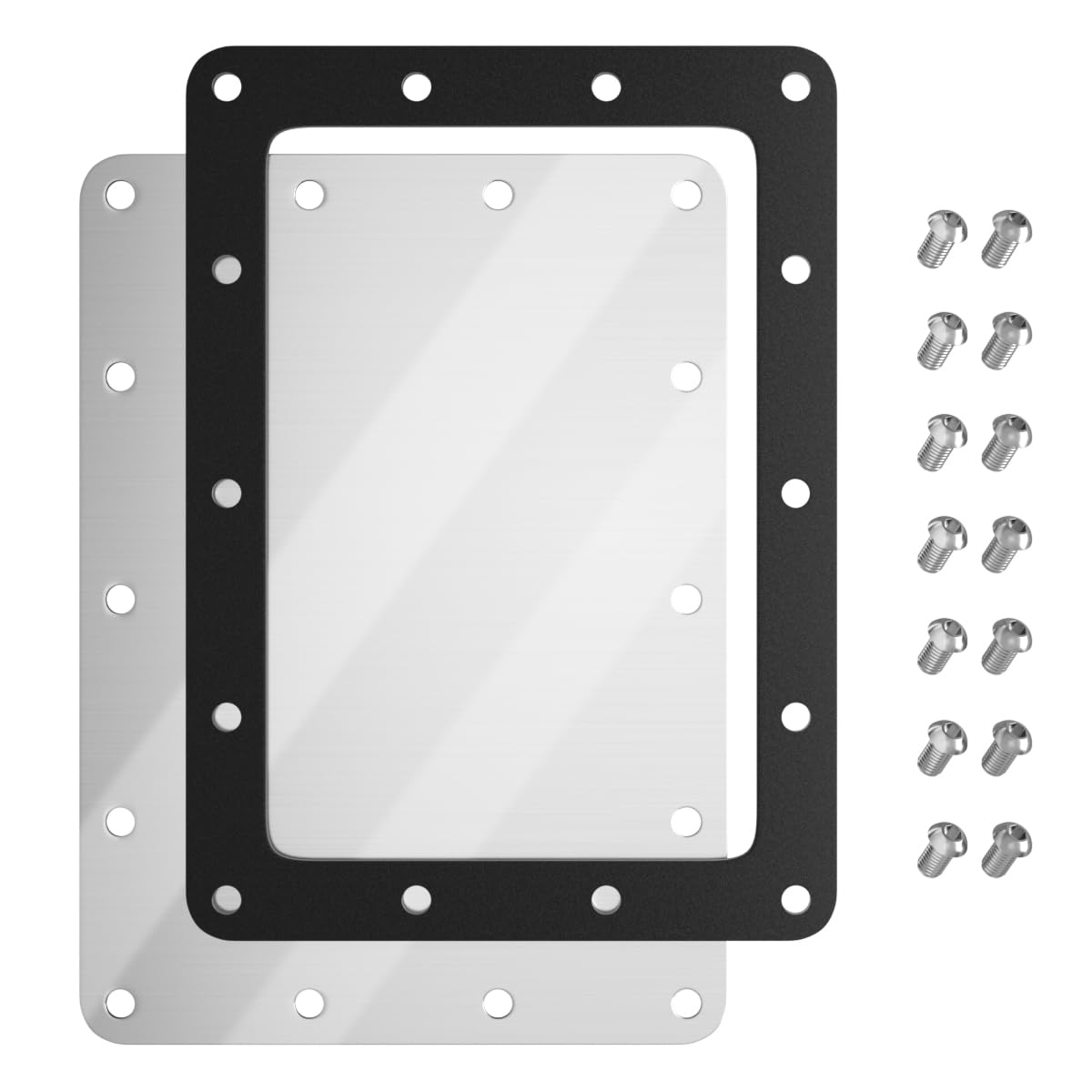 Photo 1 of Fuel Pump Trap Door Access Panel Kit for Chevrolet Camaro for Firebird 1982-1997 - Sturdy Aluminum Lid and Steel base (Includes 14 Screws)