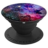 Purple Red Galaxy Space Nebula PopSockets Grip and Stand for Phones and Tablets