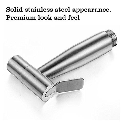 Joyway Hand Bidet for Toilet Attachment-Stainless Steel Handheld Bidet Sprayer Kit for Bathroom Self Cleaning with Extra Long Handle