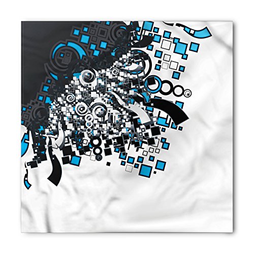 Lunarable Trippy Bandana, Retro Style Circles Spirals, Unisex Head and Neck Tie