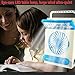 Portable Fan Solar Mini Fan LED Table Lamp 3 in 1 Multi-function Eye-Care Flashlight Light for Home Camping Solar Cooling Fans(Blue)