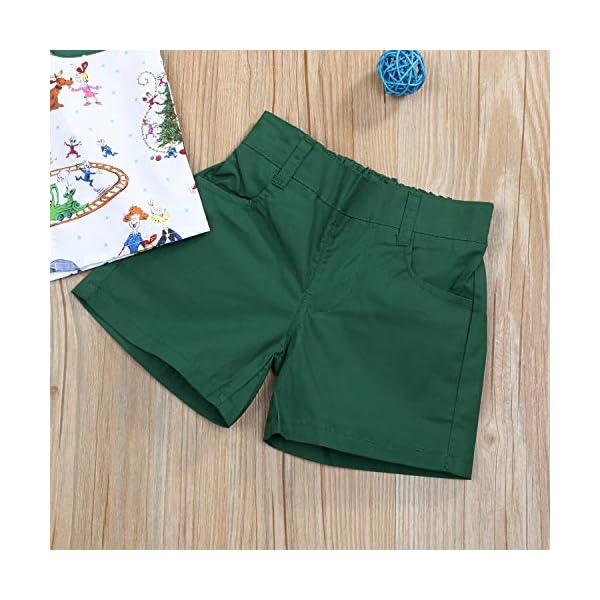 Christmas Outfits Toddler Kids Baby Boy Girl T-Shirt Tops Short Pants Clothes Set Costumes - Image 7