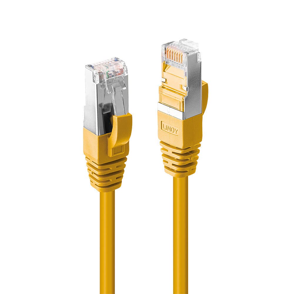 LINDY 45989 30 m Cat.6 S/FTP LSZH Cable, Yellow, Halogen-Free