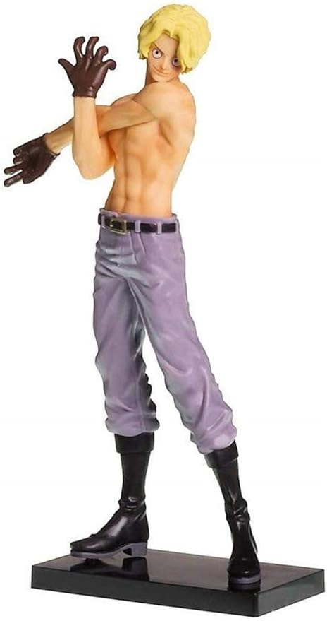 Amazon Co Jp Dsjsp おもちゃ ジーンズジーンズチーフサーブpvc手のモデル人形の装飾品の誕生日プレゼント美しい箱入り18センチメートル高い腹部の姿勢を立っワンピースサボ ホーム キッチン