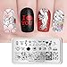 BORN PRETTY Rectangle Stamping Plate Love Valentine's Day Pattern Nail Art Plate 5 Pieces