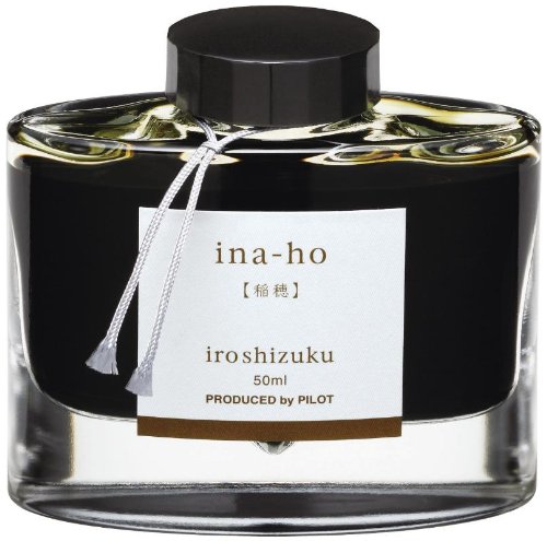 Pilot Iroshizuku Bottled Fountain Pen Ink, Ina-Ho, Grain of Rice, Golden Brown (69223)