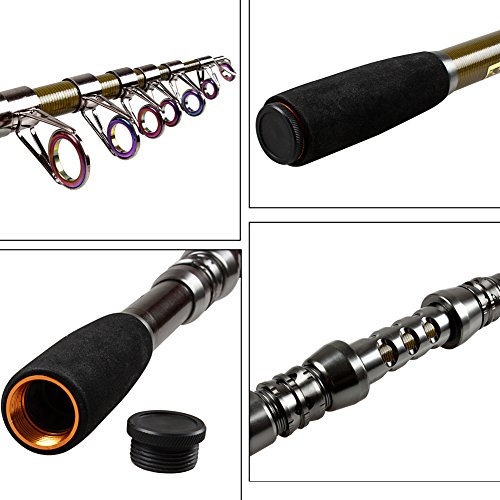 Sougayilang Portable Telescopic Fishing Rod with Reel Combos Sea