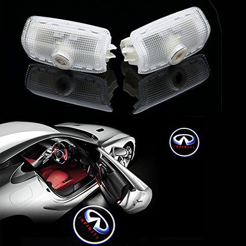 HN-2pcs Car door Led Light HD Shadow Light Logo for INFINITI Car - No Drilling Required (INFINITI)