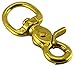 Okones Pack of 4,4/5''Eye Diameter,2-2-3'' Overall Length,Solid Brass Lobster Clasps Oval Swivel Trigger Clips Hooks for Straps Bags Belting leathercraft(2-2/3'')