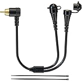Mellbree Snowmobiles RCA Y-Split Helmet Shield Cord, 10-inch Gold-Plated Snowmobiles RCA Adaptor Plug for Heater & Visor or T