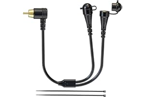 Mellbree Snowmobiles RCA Y-Split Helmet Shield Cord, 10-inch Gold-Plated Snowmobiles RCA Adaptor Plug for Heater & Visor or T