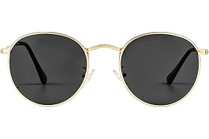 JOVAKIT Kids Small Round Polarized Sunglasses for Baby Girls Boys Age 0-16, Three Sizes, Metal Frame 100% UV Protection