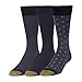 GOLDTOE Men's Crew Dress Socks, Multipairs, Navy (3-Pairs), X-Large