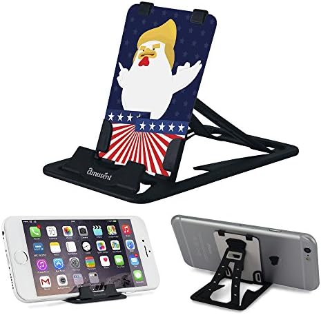 Slim-Pro Stand by Amusent-Ultra Slim Portable Phone Stand, Kickstand-Pocket Size-Foldable, Adjustable, Multi-Angle, Compatible w/iPhone, Smartphones & Tablets