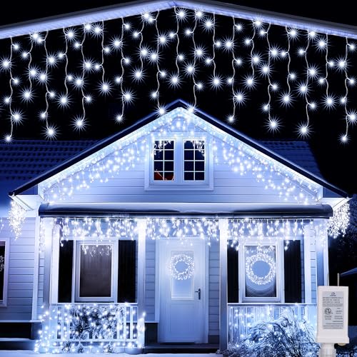 Joomer Christmas Icicle Lights Outdoor Connectable