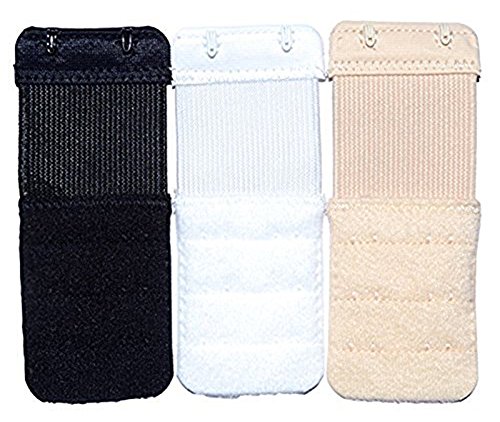 Hosaire Women’s Bra Extender Strap 2-Hook 3 Rows Soft Back Bra Band Extender 3 Packs - Thumbnail 5