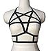 BODY CAGE Women's Harness Bra Strappy Gothic Bralette Black Adjustable