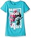 Trolls Girls' Big Girls' Best 4-Life Short Sleeve T-Shirt, Tahiti Blue, S-7