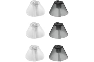 KENKOR 6Counts-Resound Hearing Aid Domes Sure Fit Hearing Aids Tulip Domes for Standard Receiver BTE Open Fit Hearing Amplifier Ear Tips Replacement Starkey Hearing Aid Wax Guards-（3Black+3White）