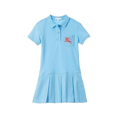 Burberry Girls Ekd Logo Polo Dress, 12Y, Blue