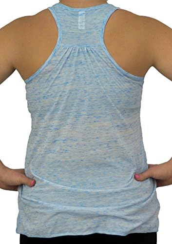 Shine Athletica Women's Workout Fitness Flowy Racerback Tank Top (M, Womens Blank Blue Marble)