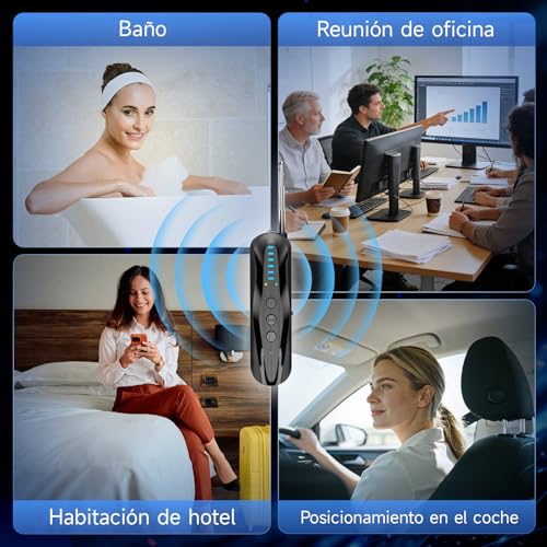 sunvito Hidden Camera Detector, 5 in 1 Anti-Spy RF Signal Scanner and GPS Tracker Detector, Portable Hidden Device Detector for Travel.