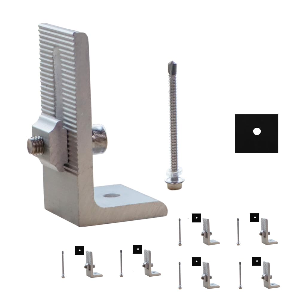 CMYYANGLIN Solar Panel Mounting Bracket L Shape for Split Tin Mounting Bracket, 6 Pack