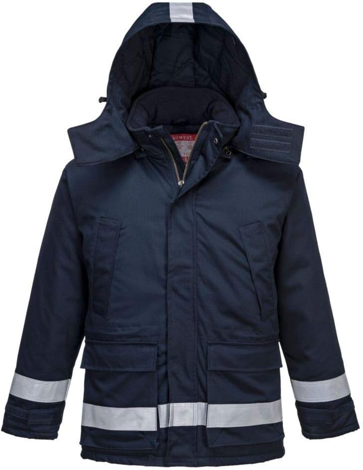 Portwest FR Anti-Static Winter Jacket, Size: XXXL, Colour: Navy, FR59NARXXXL, 3XL