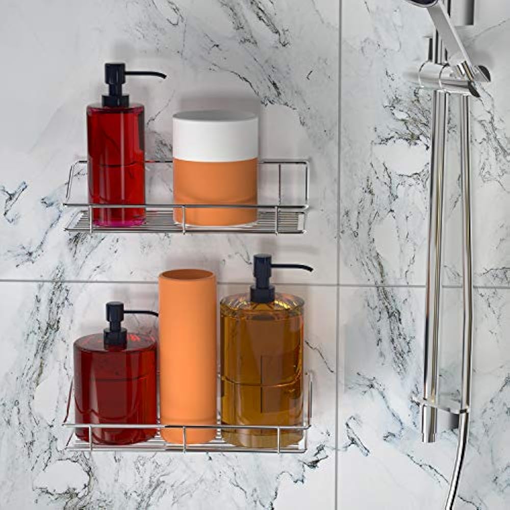 2Pack Bathroom Shelf, SMARTAKE Wall Mounted Shower Caddy With Traceless No Rack eBay