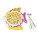 HongCheng Electronic Funny Go Fishing Game Toy Board Set for Boys Girls Fish Shape Board with 21 Fishes 4 Fishing Rods and Music for Educational Learning, Color Vary