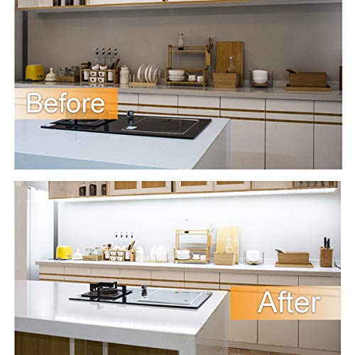 wobsion White Led Strip Lights, Under Counter Lights for Kitchen
