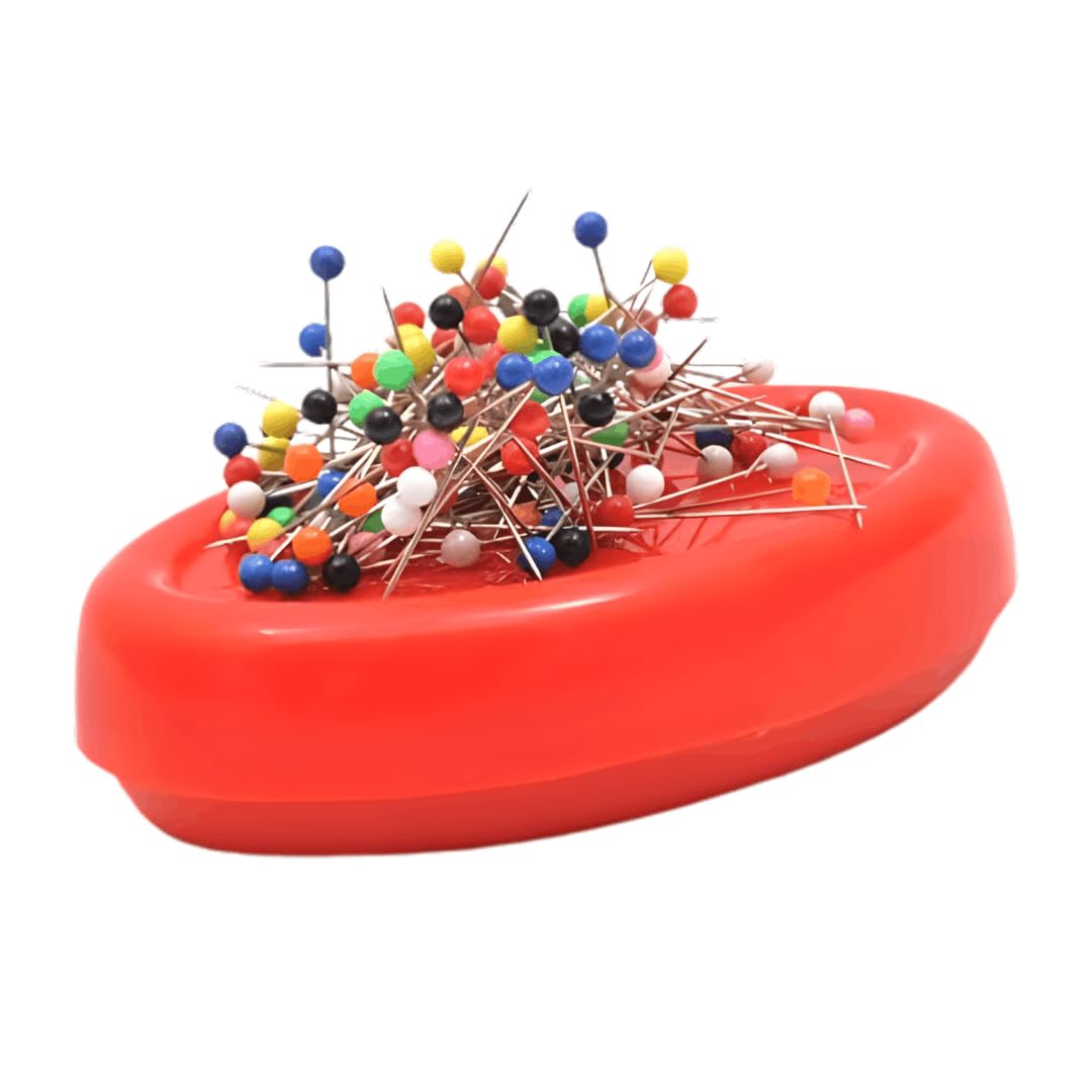 Trimz Magnetic Pin Cushion, Red, 12 x 8 x 3 cm