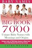Image de Big Book of 7000 Baby Names: Unique List of 7000 Baby Names to Make Sure Your Child Stands Out From the Crowd