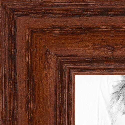 ArtToFrames 24x30 inch Walnut Stain on Solid Red Oak Wood Picture Frame, WOM0066-59504-YWAL-24x30
