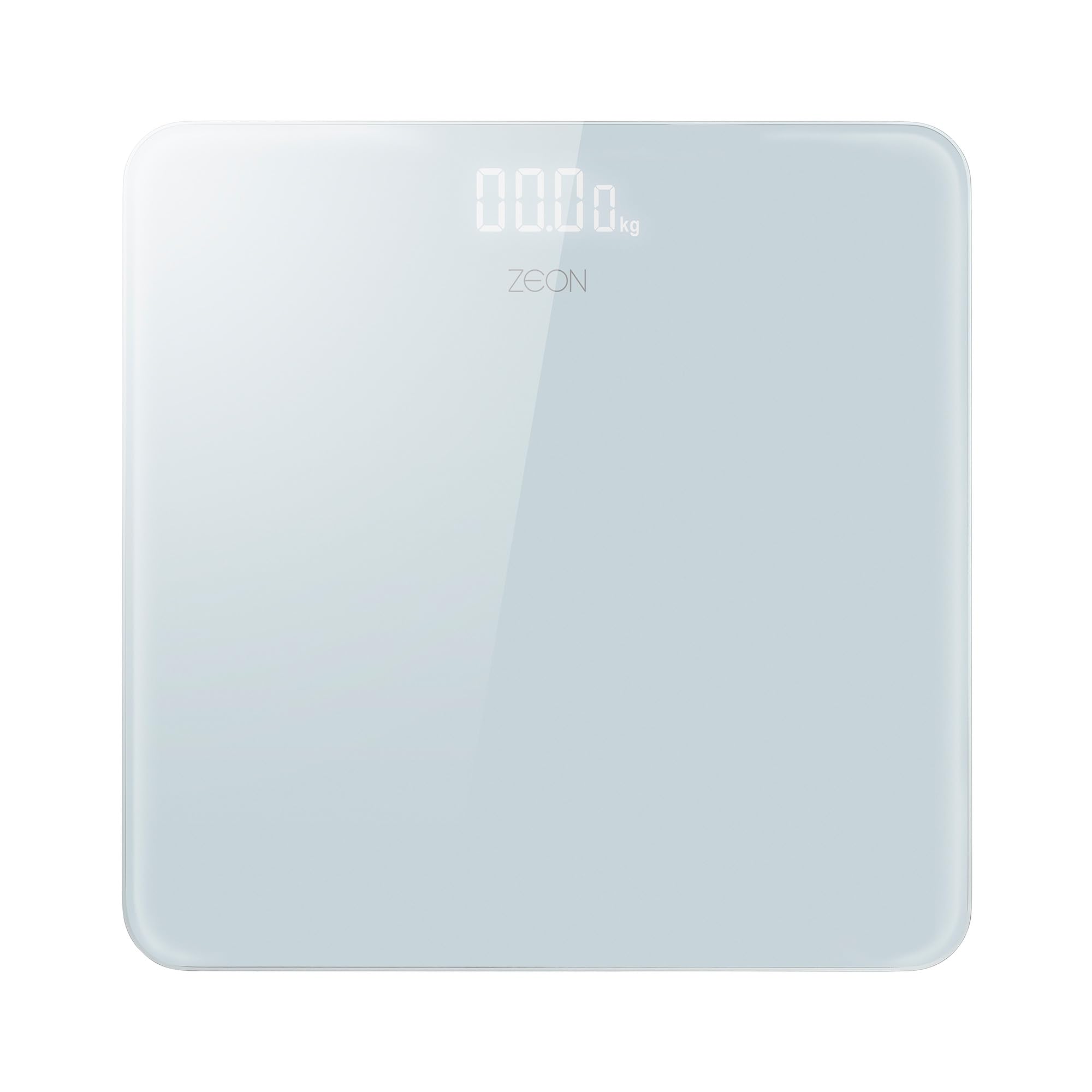 Zeon Personal Scales with Glass Top for Precise Electronic Measurement of Weight, White